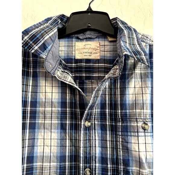 Original Weatherproof Vintage Flannel Long Sleeve Shirt Men's Size L Button up - Picture 11 of 16